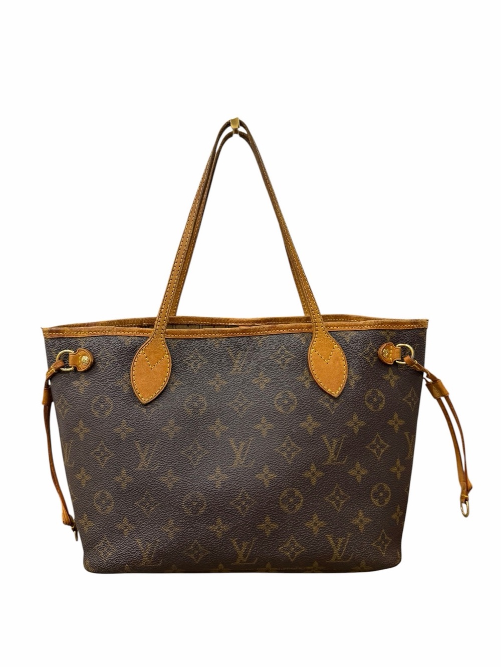 Louis Vuitton Neverfull PM Monogram Canvas Tote Shoulder Bag France Authentic
